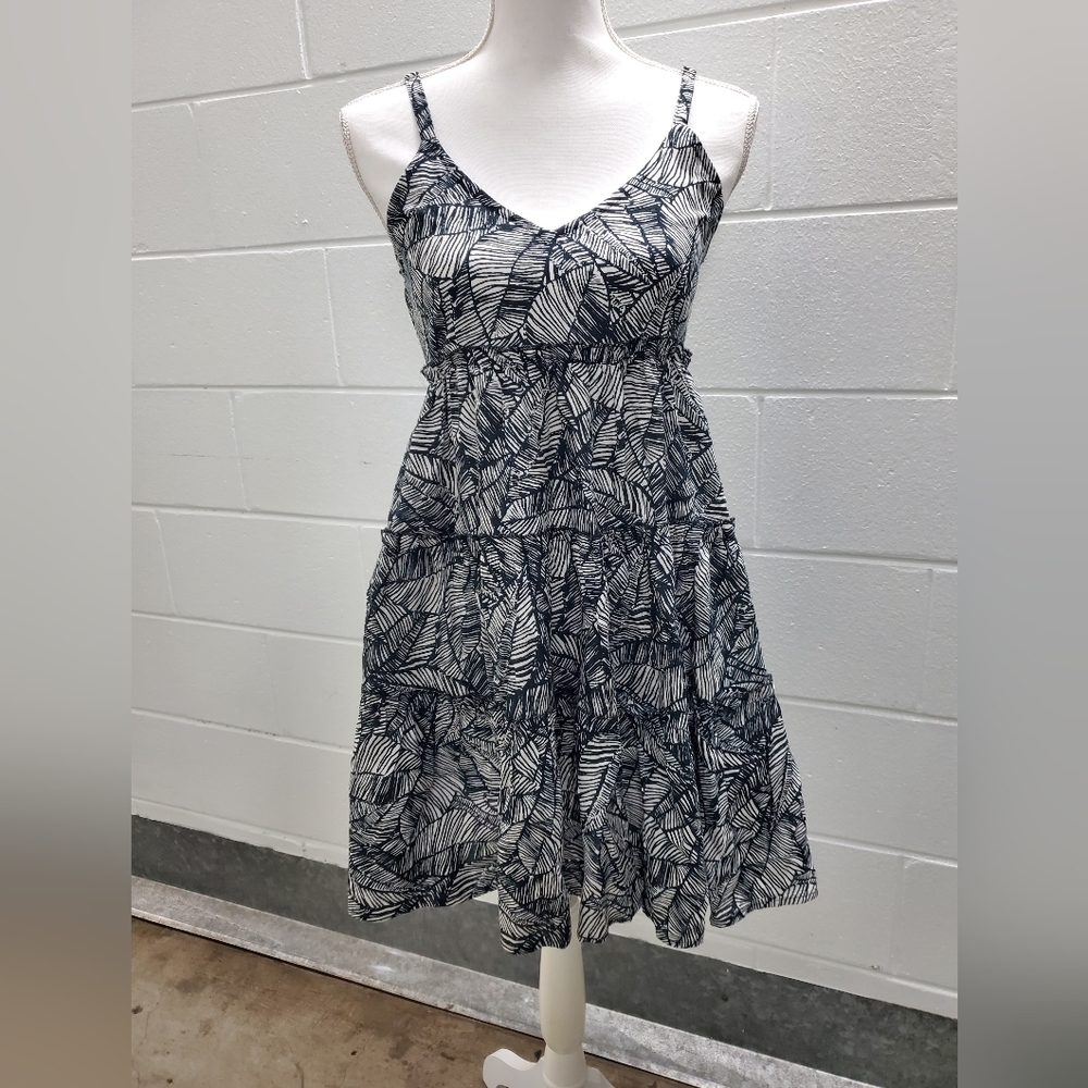 Island Beach Black & White Sundress